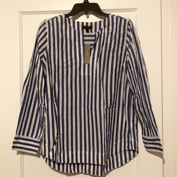 Medium Blue & White J. Crew Tunic - New With Tags - Picture 1 of 3